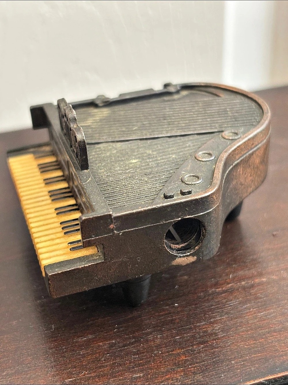 Vintage Durham Industries Grand Piano Miniature Pencil Sharpener Die Cast Metal